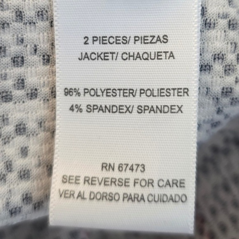 Danny and Nicole Career Jacket Women 16W Black White Glen Plaid Bell Sleeve - Picture 6 of 15